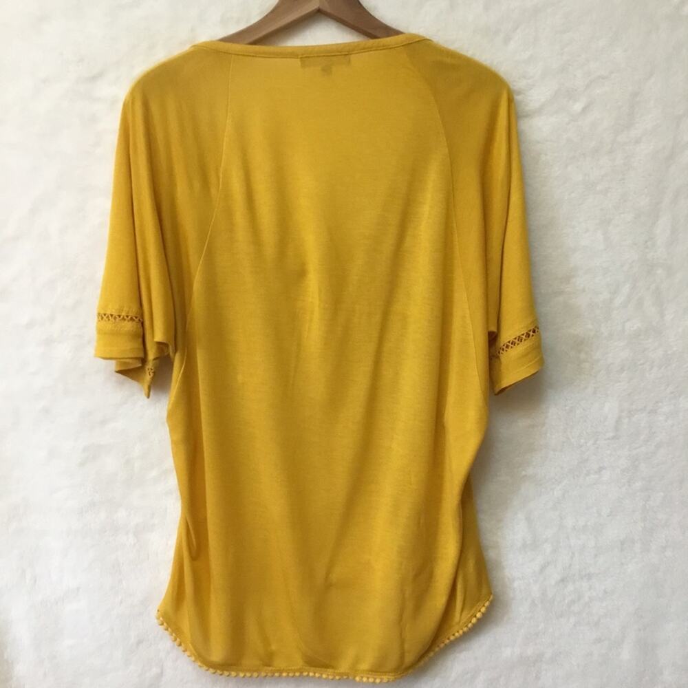 Anthropologie One September Yellow Embroidered Shirt - Picture 8 of 12